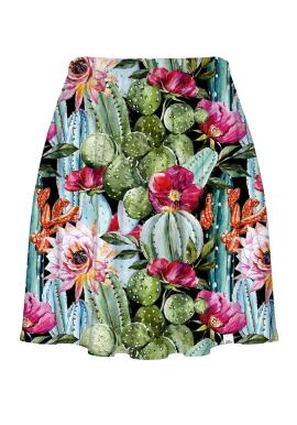 Dámska štýlová sukňa s motívom farebných makróniek