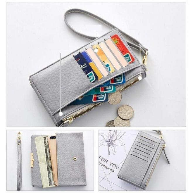 Sivá elegantná peňaženka pre dámy