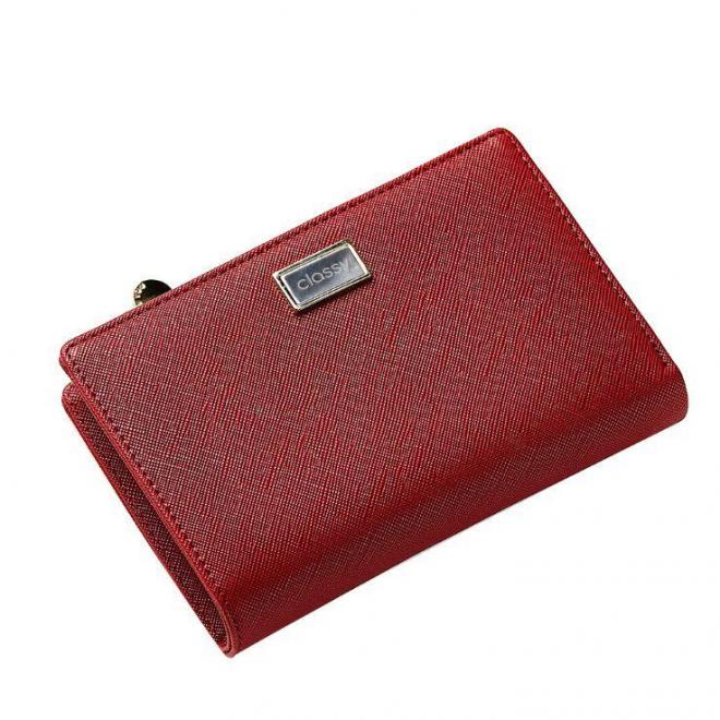 Červená módna peňaženka pre dámy