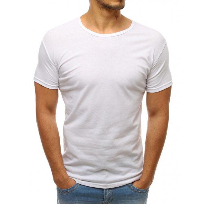 Tričko pre pánov v bielej farbe s okrúhlym výstrihom