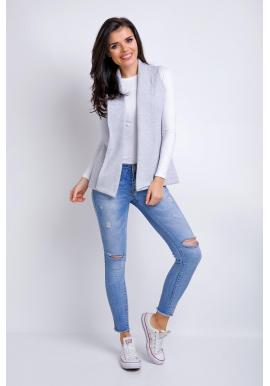 Pekná sivá vesta pre dámy