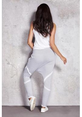 Dámske tepláky s nižším sedom - sivé