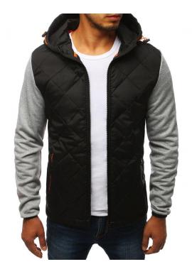 Sivá športová bunda na jeseň pre pánov