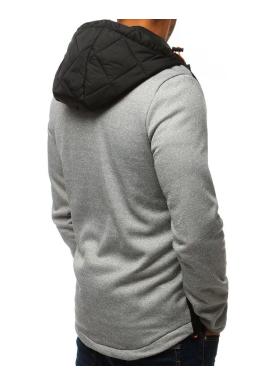 Sivá športová bunda na jeseň pre pánov