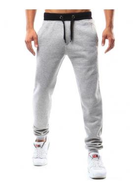 Klasické pánske tepláky svetlosivej farby