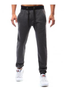 Pánske klasické tepláky v tmavosivej farbe