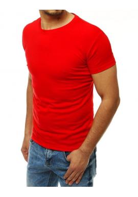 Červené klasické tričko s krátkym rukávom pre pánov