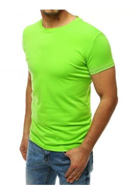Klasické pánske tričko limetkovej farby s krátkym rukávom