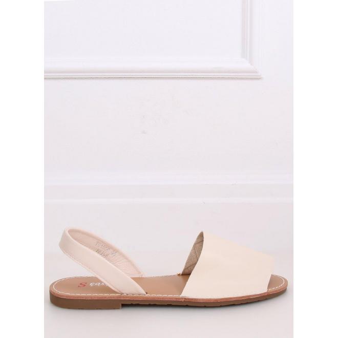 Béžové minimalistické sandále s plochým opätkom pre dámy