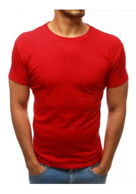Pánske tričko s okrúhlym výstrihom v červenej farbe v zľave