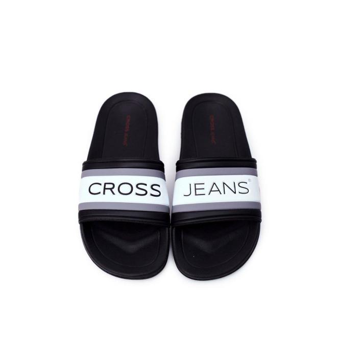 Pánske gumené šľapky Cross Jeans v čiernej farbe