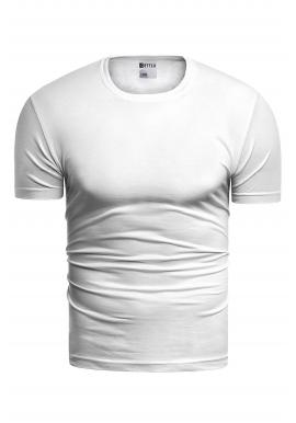 Pánske klasické tričko s krátkym rukávom v bielej farbe