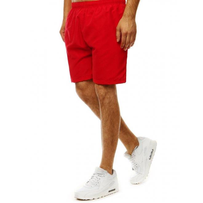 Červené meniace sa šortky na kúpanie pre pánov