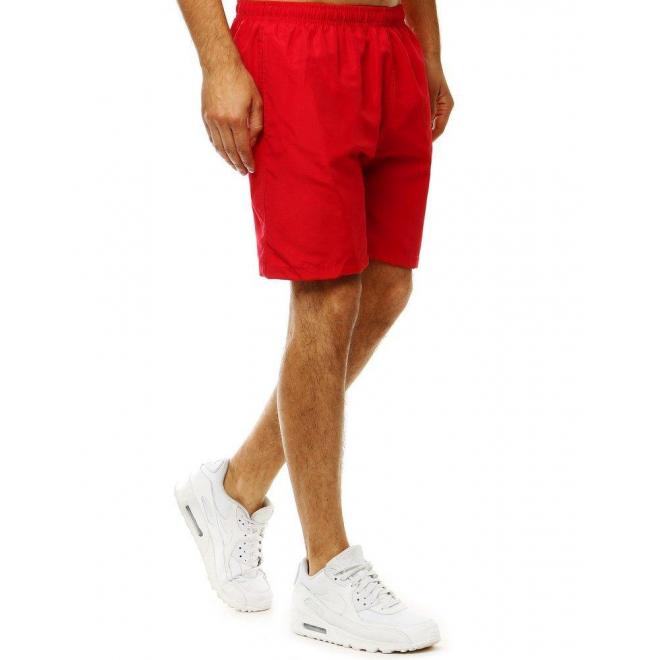 Červené meniace sa šortky na kúpanie pre pánov
