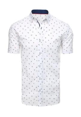 Biela košeľa s námorníckym motívom pre pánov