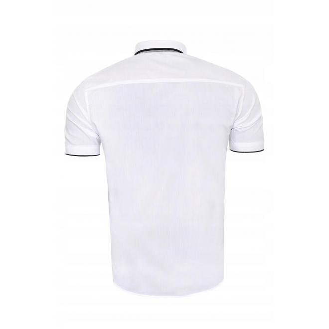 Pánska košeľa s krátkym rukávom v bielej farbe