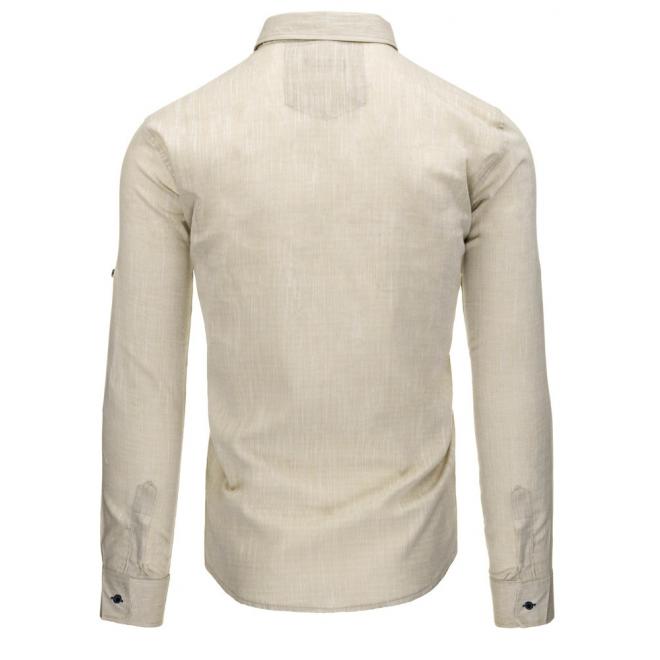 Košeľa pre pánov v sivej farbe s dlhým rukávom