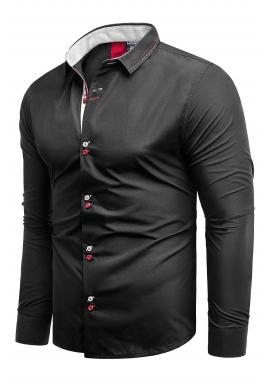 Pánska elegantná košeľa slim fit v čiernej farbe