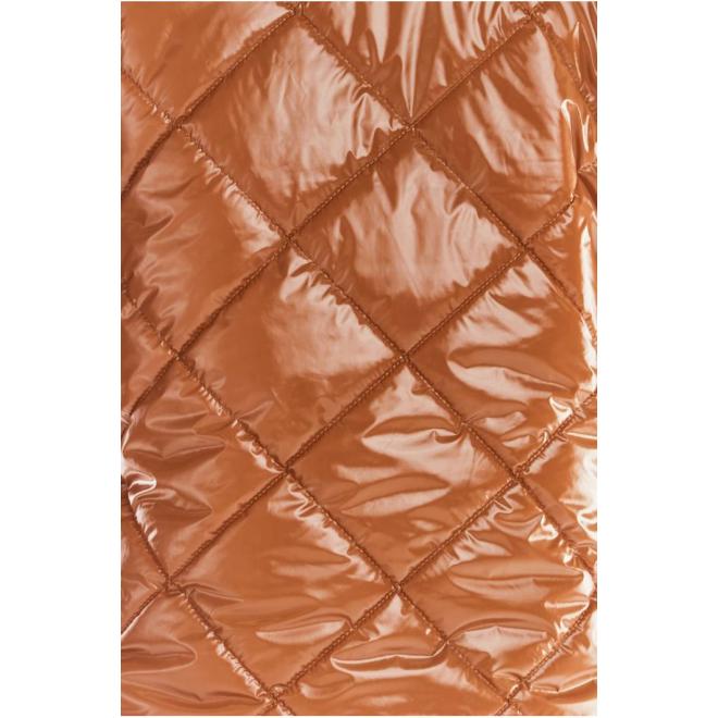Dámska prešívaná bunda s oversize strihom v béžovej farbe