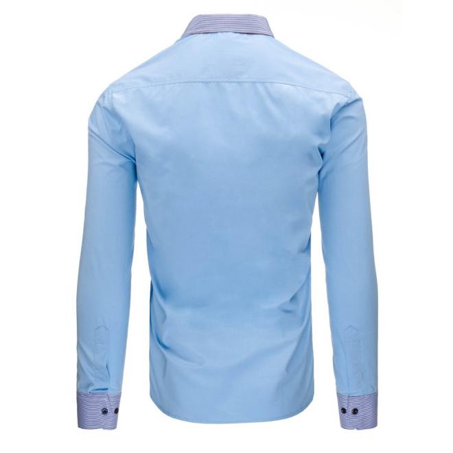 Košeľa pre pánov so vzorom v modrej farbe