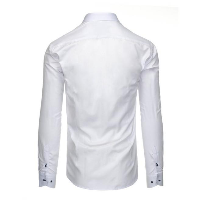 Elegantná biela košeľa s dlhým rukávom pre pánov