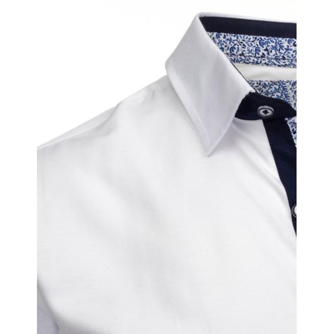 Elegantná pánska košeľa modrej farby s dlhým rukávom