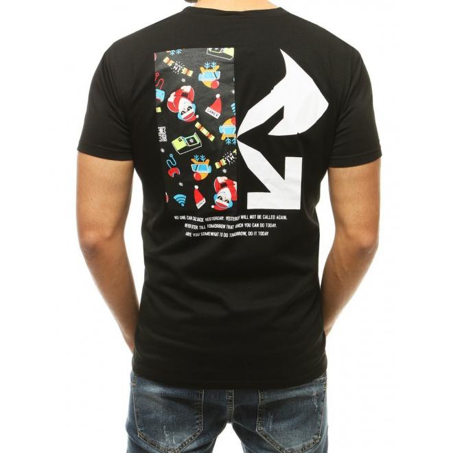 Pánske sviatočné tričko s potlačou v čiernej farbe