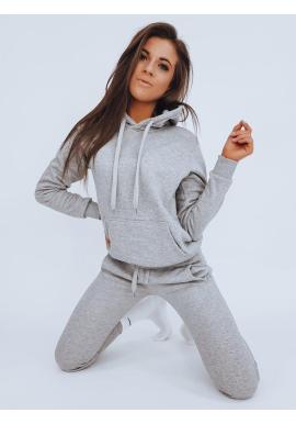 Tepláková dámska súprava sivej farby s kapucňou