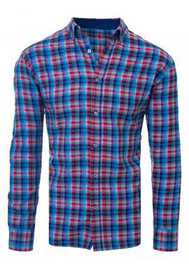 Pánska farebná košeľa s kockovaným vzorom