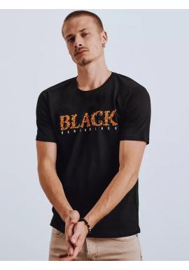 Bavlnené pánske tričká čiernej farby s potlačou