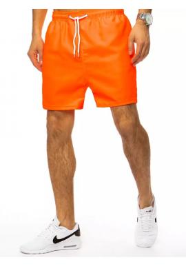 Kraťasové pánske plavky oranžovej farby s vreckom