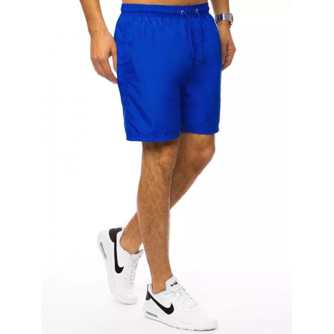 Pánske plavecké šortky s vreckom v modrej farbe