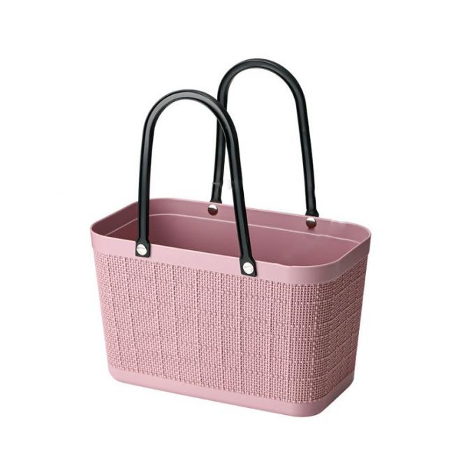Ružový letný nákupný košík