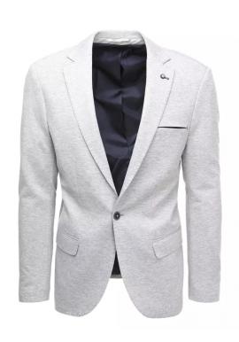 Pánske jednoradové sako v neformálnom štýle v sivej farbe