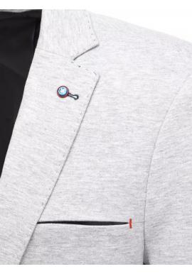 Pánske jednoradové sako v neformálnom štýle v sivej farbe
