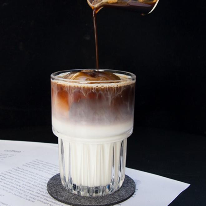 Sada šiestich sklenených pohárov na latte alebo whisky - 320 ml