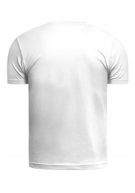 Biele klasické tričko s potlačou pre pánov