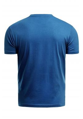 Klasické pánske tričko modrej farby s potlačou