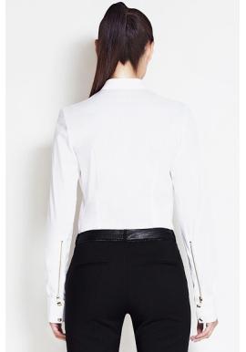 Dámska košeľa s golierom - biela