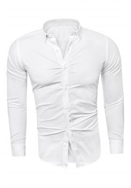 Pánska biela košeľa s dlhým rukávom
