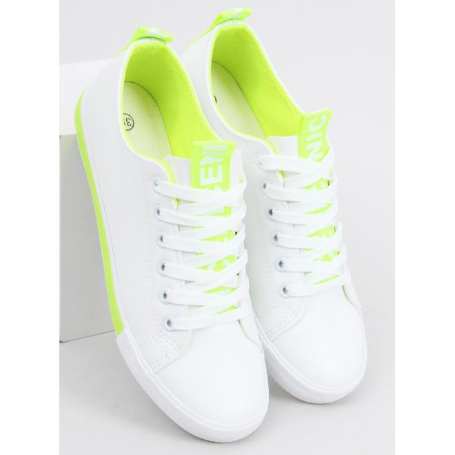 Bielo-zelené klasické tenisky pre dámy
