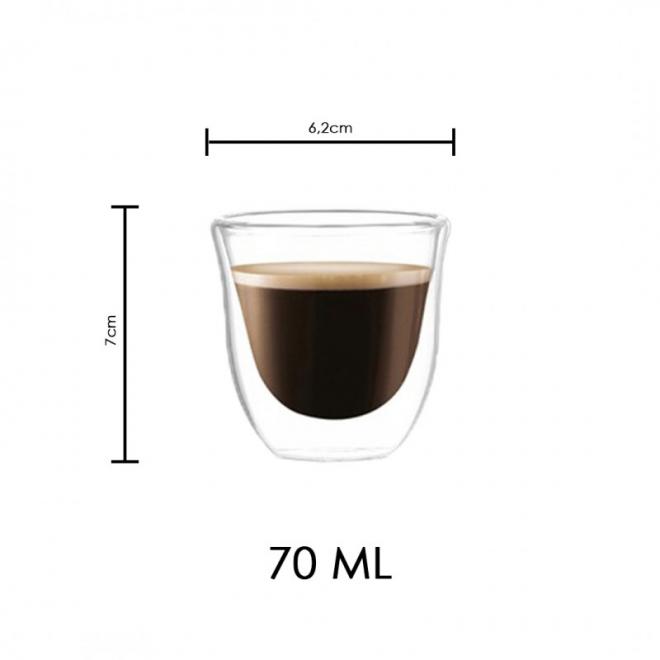 Dva termo poháre na kávu - 70 ml