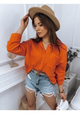 Oranžová mušelínová košeľa pre dámy