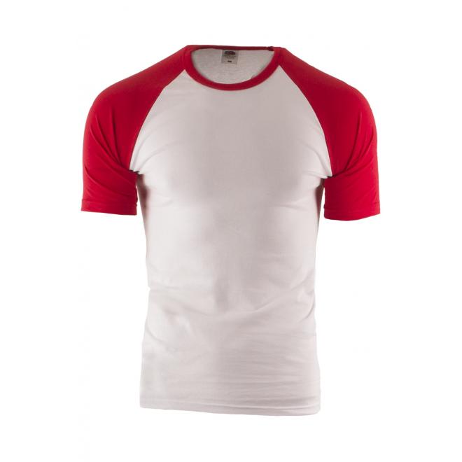 Pánske tričko v bielo-červenej farbe