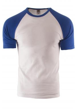 Bielo-modré pánske tričko s krátkym rukávom