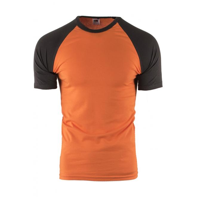 Oranžové pánske tričko s krátkym rukávom