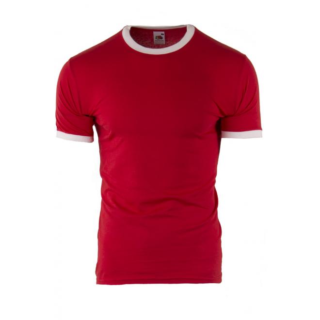 Červené pánske tričko s krátkym rukávom