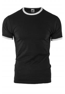 Čierne pánske tričko s krátkym rukávom