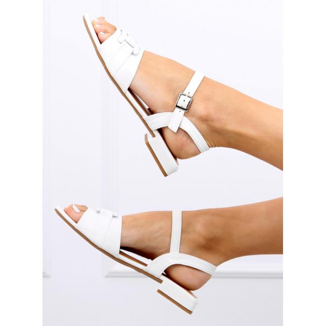 Biele nízke sandále pre dámy