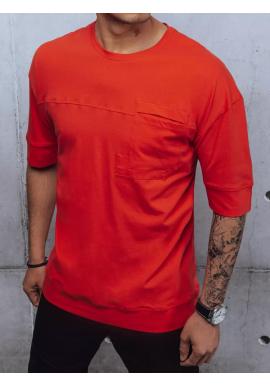 Pánske tričko s vreckom na hrudi v červenej farbe